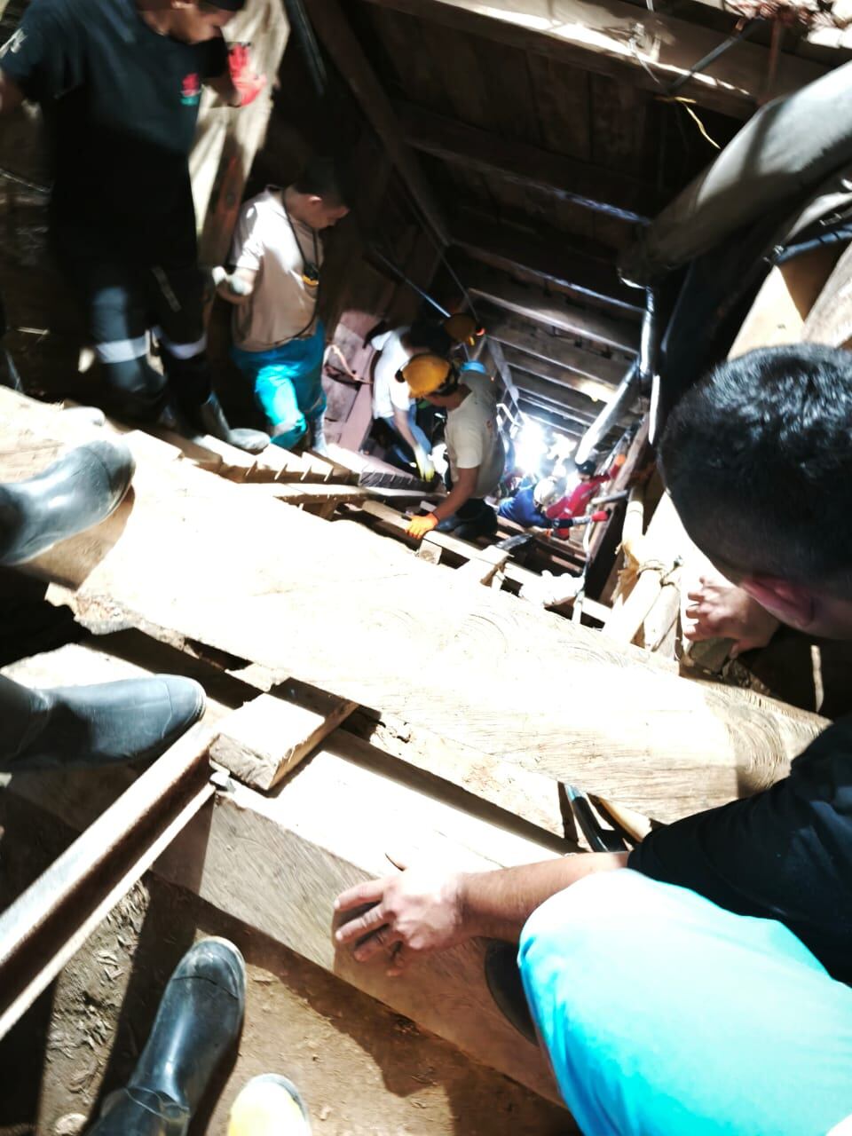 Mina de Remedios donde estan atrapados los 18 mineros- foto Mesa Minera Segovia- Remedios