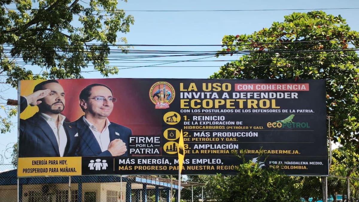 Apareció valla de la USO apoyando a Abelardo de la Espriella en Barrancabermeja