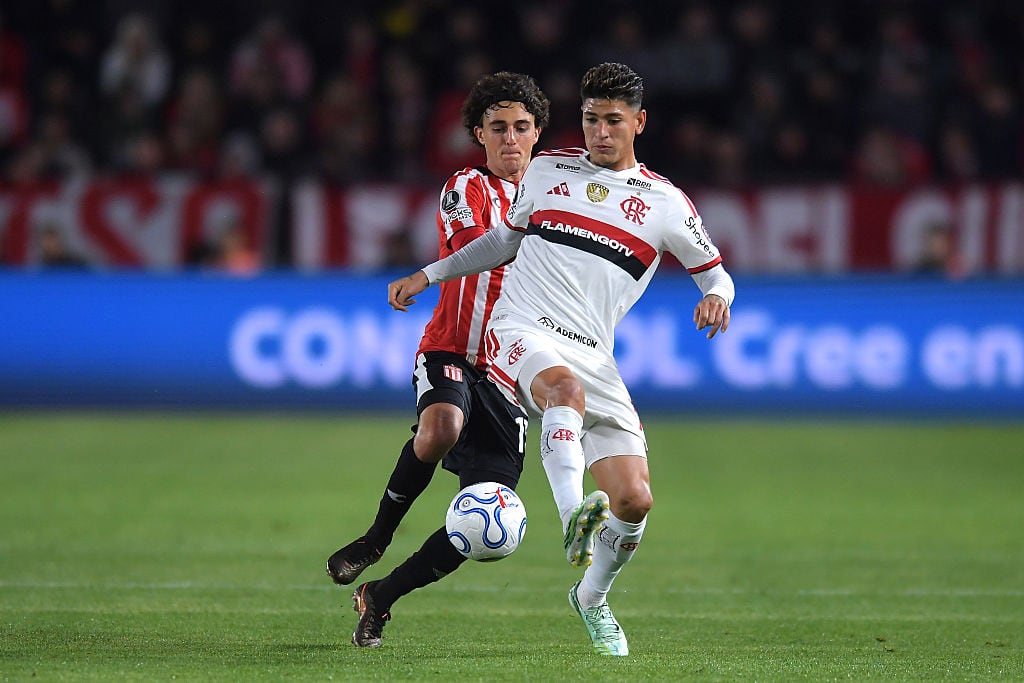 Estudiantes de La Plata y Flamengo empatan sin goles en la semifinal ida de la Copa Libertadores.  (Photo by Marcelo Endelli/Getty Images)