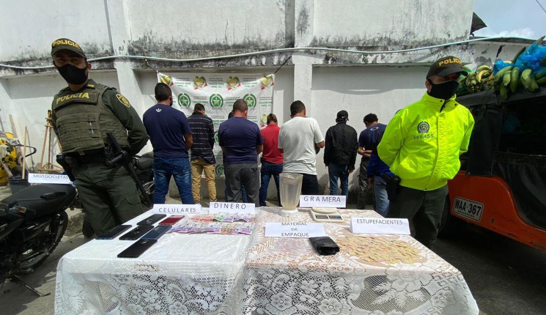 Capturados por concierto para delinquir y tráfico fabricación o porte de estupefacientes.