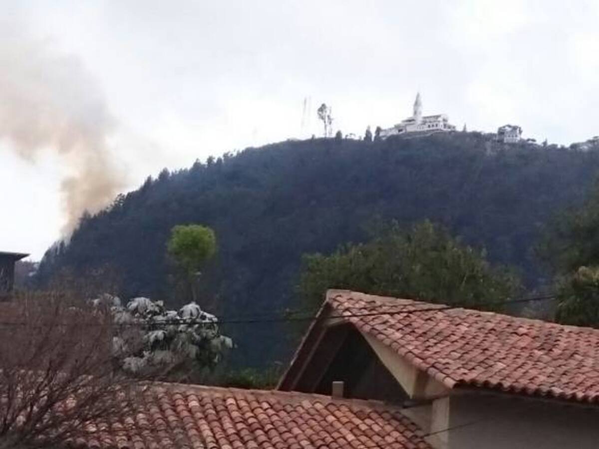 Bomberos atienden incendio forestal en Monserrate