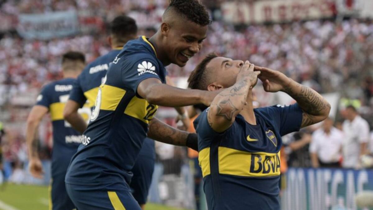 Golazo y expulsión de Edwin Cardona en la victoria de Boca ante River Plate