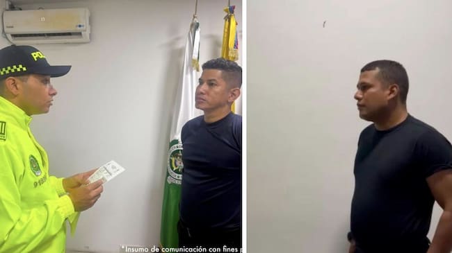 Patrulleros de la Policía enviados a prisión señalados de apropiarse de armas y dinero durante un procedimiento en Antioquia. Foto: Cortesía Fiscalía