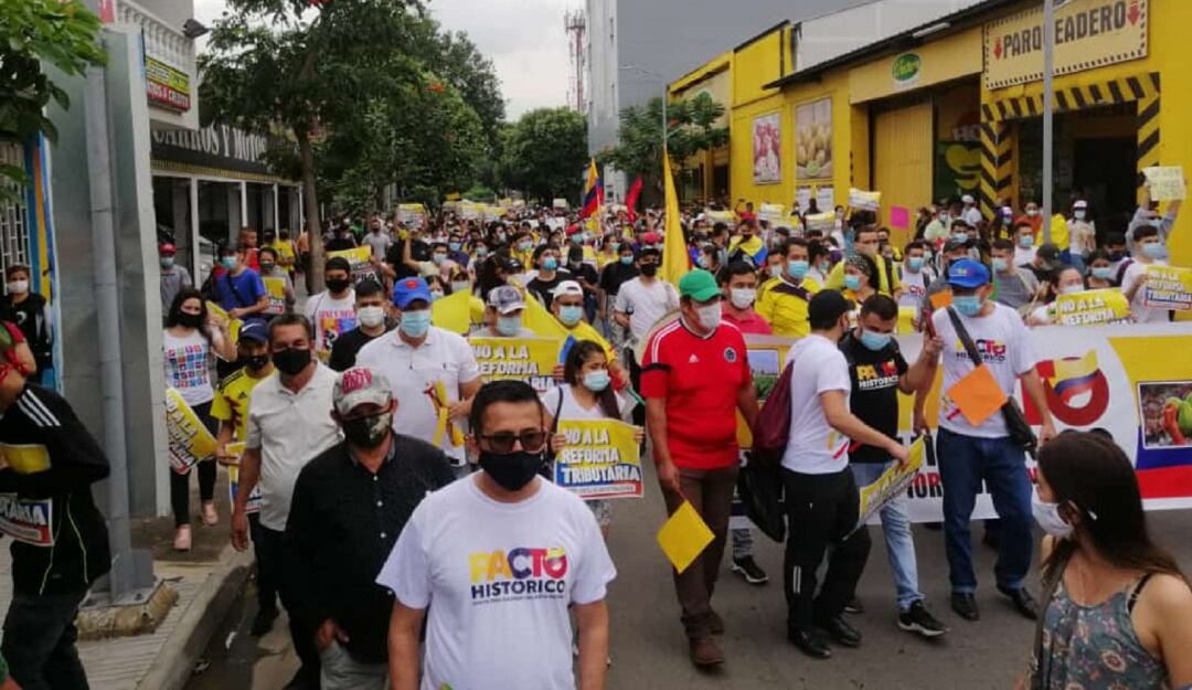 Protesta por la reforma tributaria