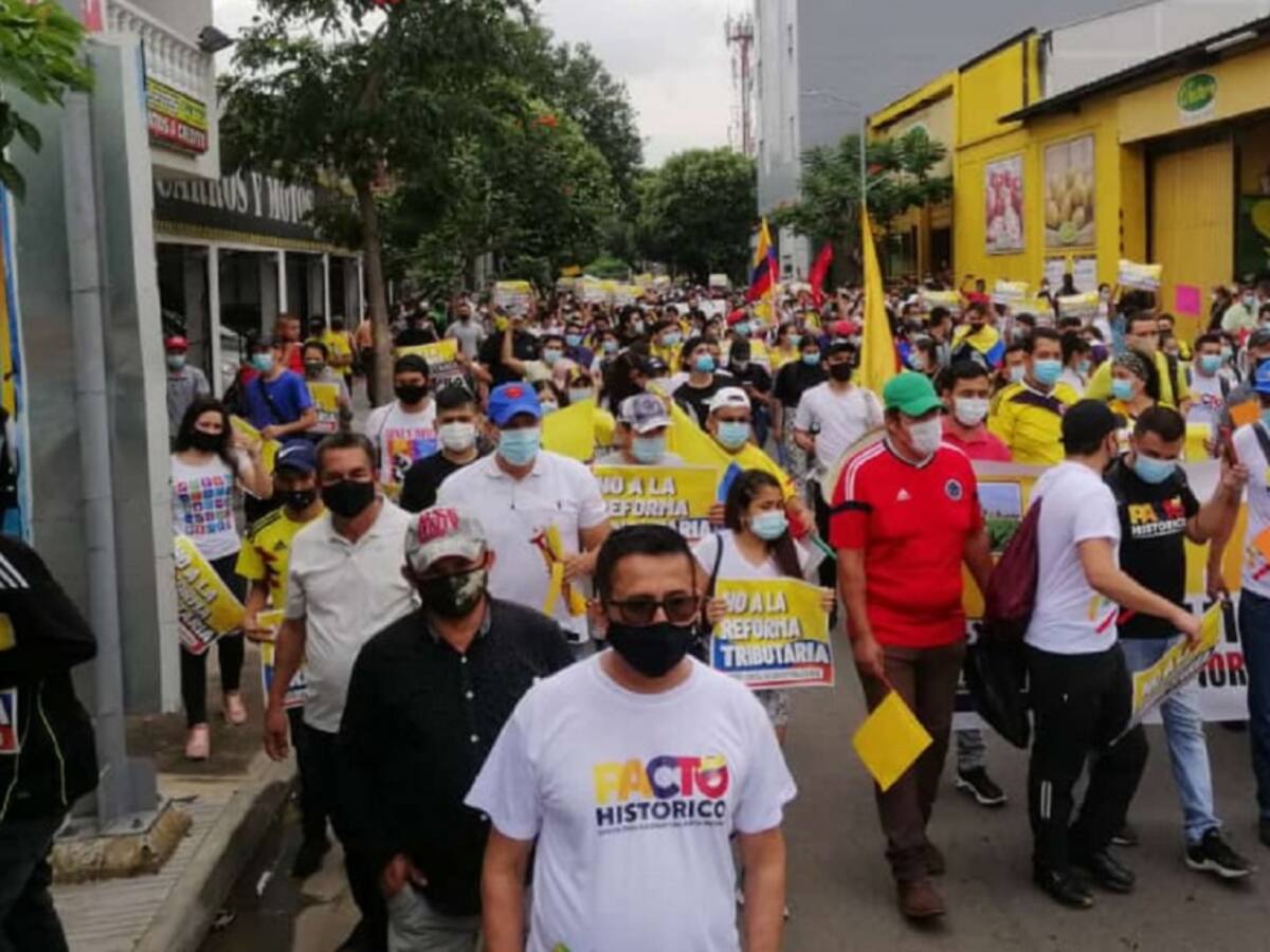 Cúcuta marchó en paz y protestó por la reforma tributaria