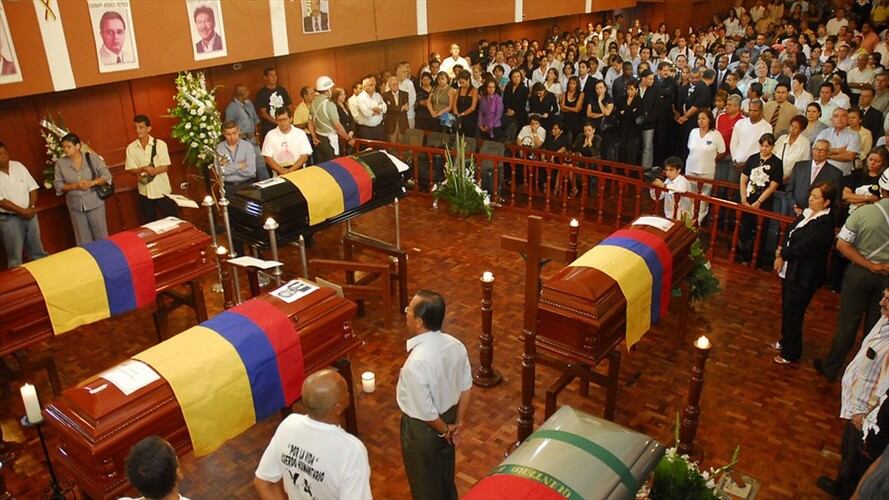 Exequias de los 11 diputados del Valle que fueron asesinados - Imagen de archivo. Foto: Colprensa