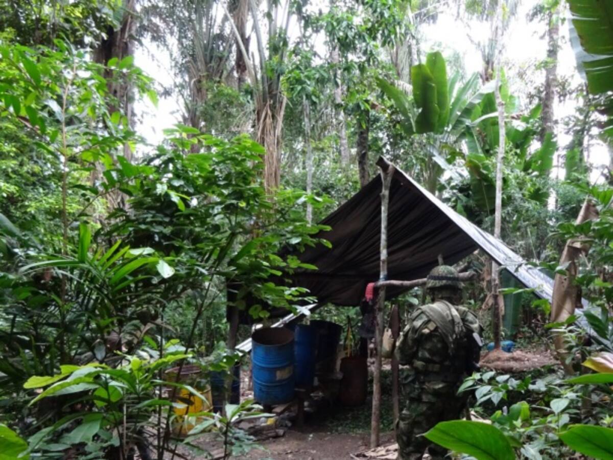 Destruyen gigantesco laboratorio para la fabricación de cocaína en Caquetá