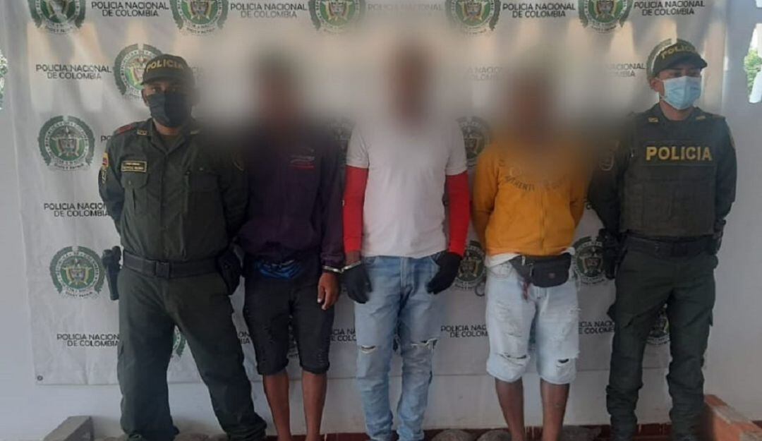 Las detenciones se realizaron en la vía que comunica al municipio de Arroyohondo con Calamar