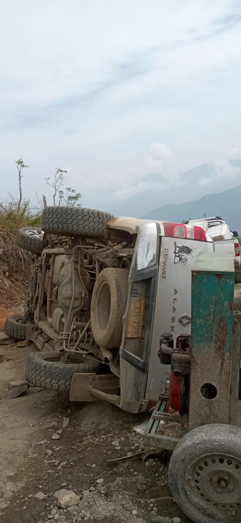 Accidente de tránsito en Ituango, Antioquia. Foto: cortesía.
