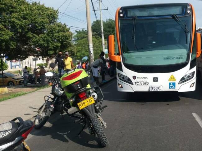 Murió ciclista en accidente de tránsito con un bus de Transcaribe