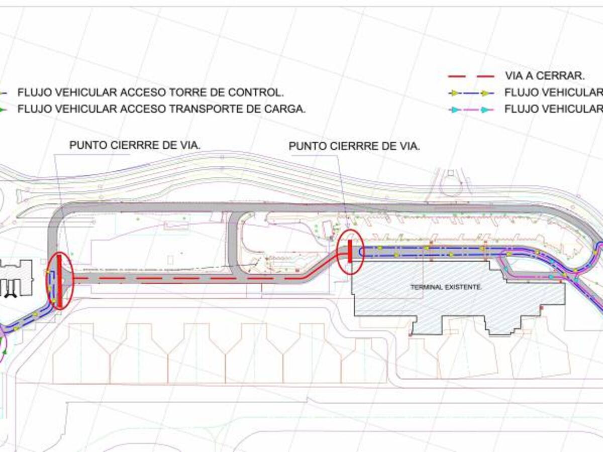 Desde hoy cierran vías de acceso al Aeropuerto Matecaña