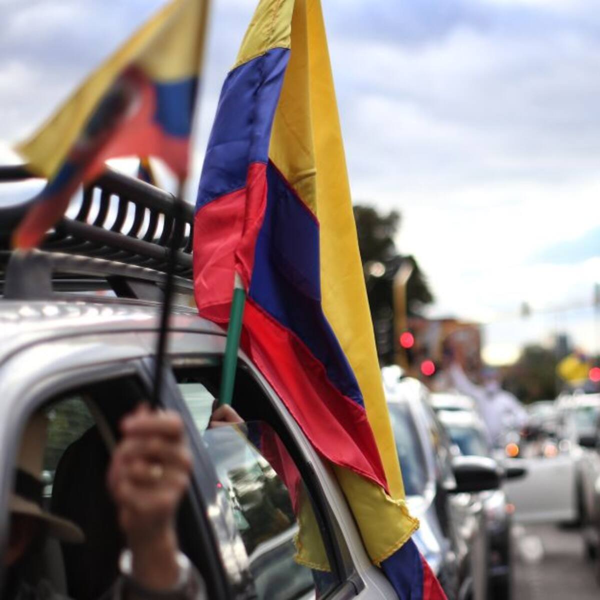 Caravana hoy en Cali en el marco del paro nacional