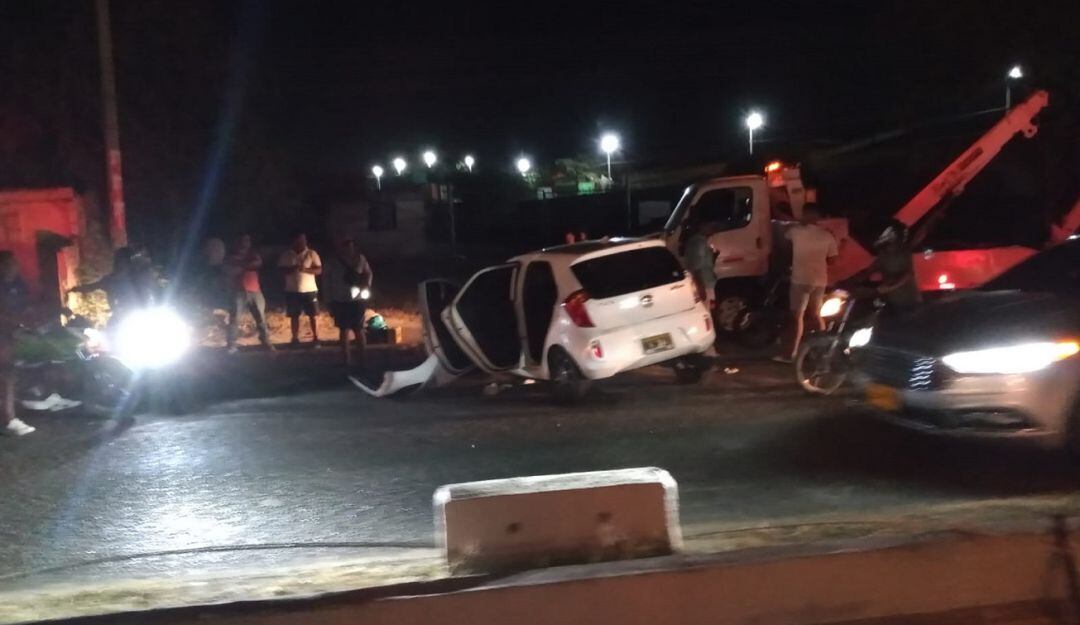 El accidente se presentó a pocos metros del puente del barrio Bellavista