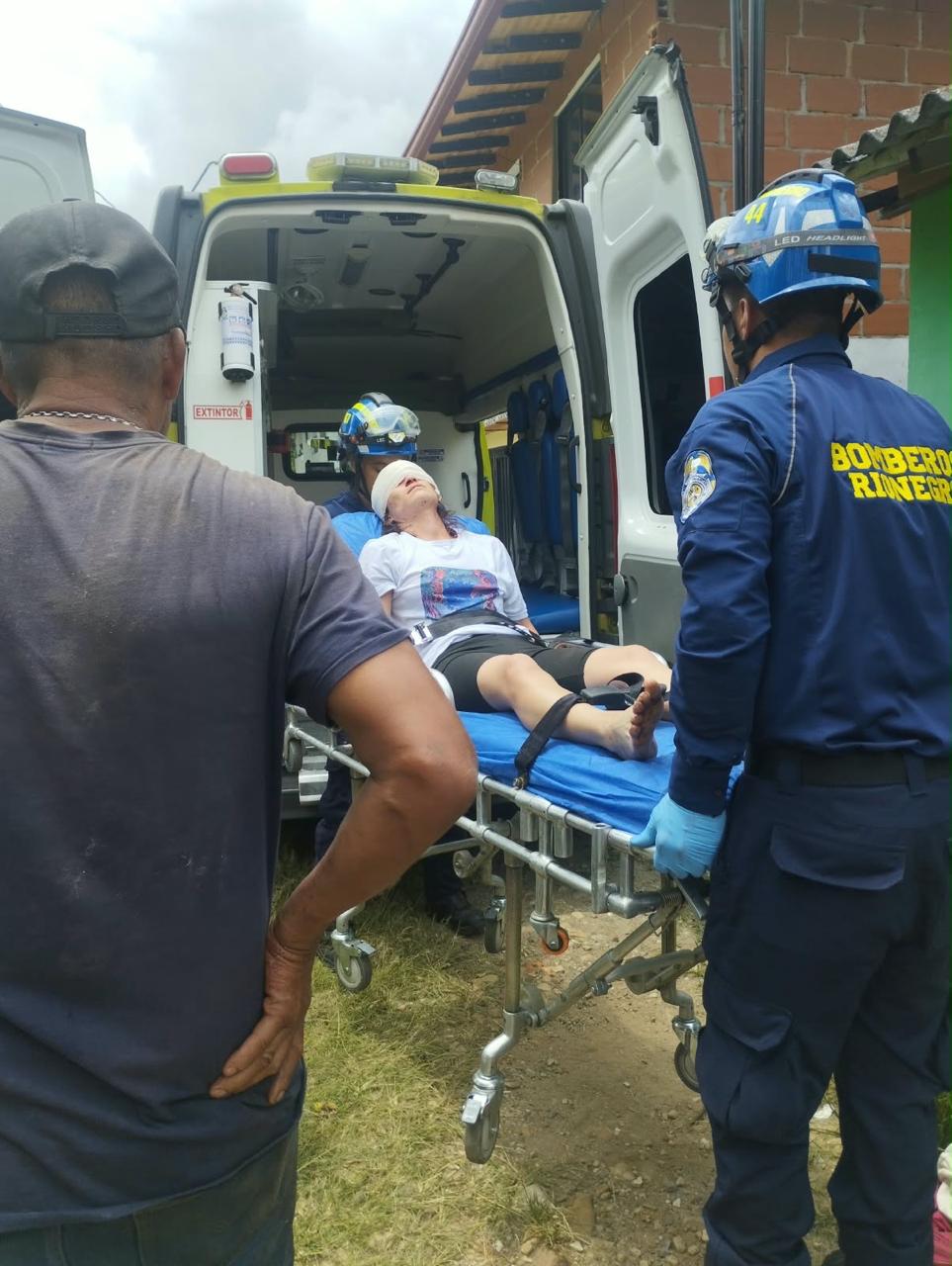 Mujer atacada con un machete en Rionegro, Antioquia- foto cortesía