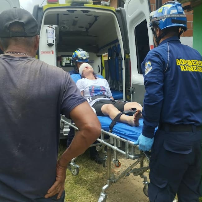 Mujer atacada con un machete en Rionegro, Antioquia- foto cortesía
