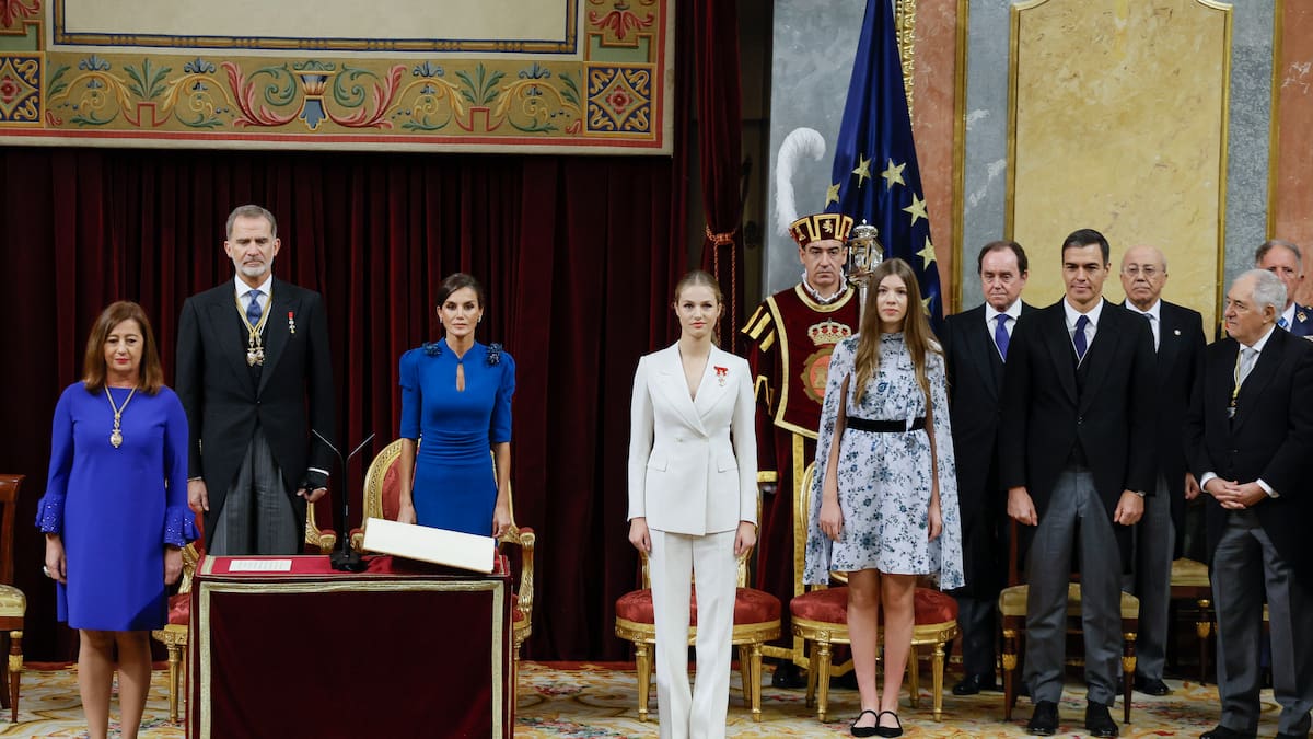 La princesa Leonor, heredera del trono español, juró fidelidad a la Constitución
