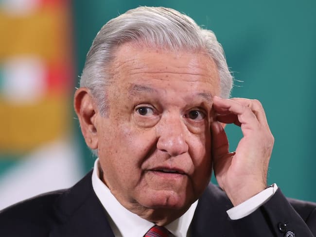 El mandatario López Obrador en su cofnerencia de prensa