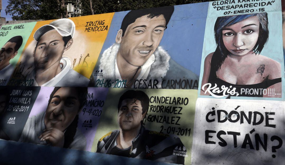 Murales que buscan a los desaparecidos en México