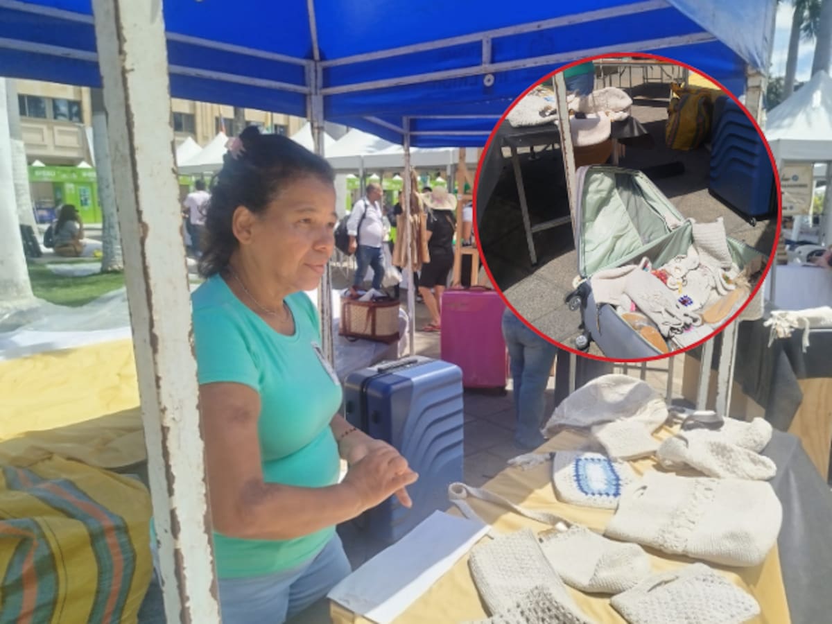 Lluvias afectaron mercancía de artesanos durante la jornada de la Feria Bonita en Bucaramanga