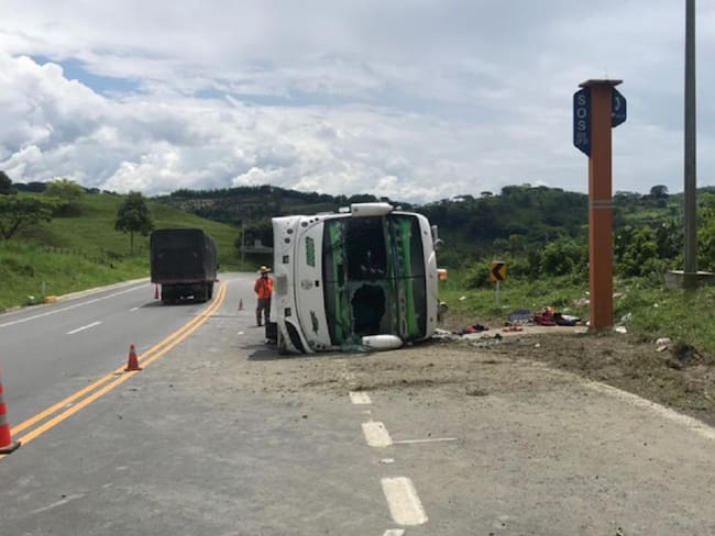 Accidente en la vía Manizales - Medellín