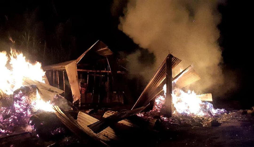 Incendio en trapiche