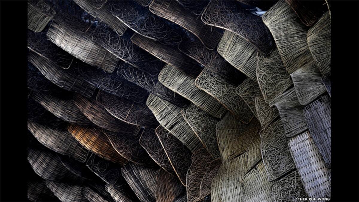 Una espesa niebla crea una interesante distorsión de la iluminación de un puente del metro en Kiev en esta imagen tomada por Vladimir Tochanenko.