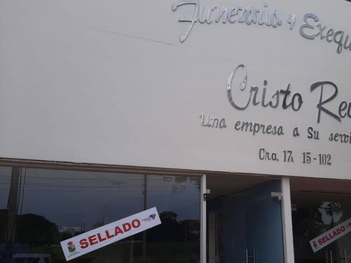 Sellan funeraria en Valledupar por velar cuerpo de fallecido por COVID-19