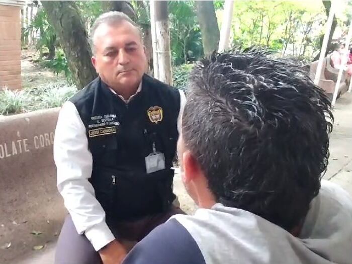 Detenido golpeado - foto Jorge Carmona