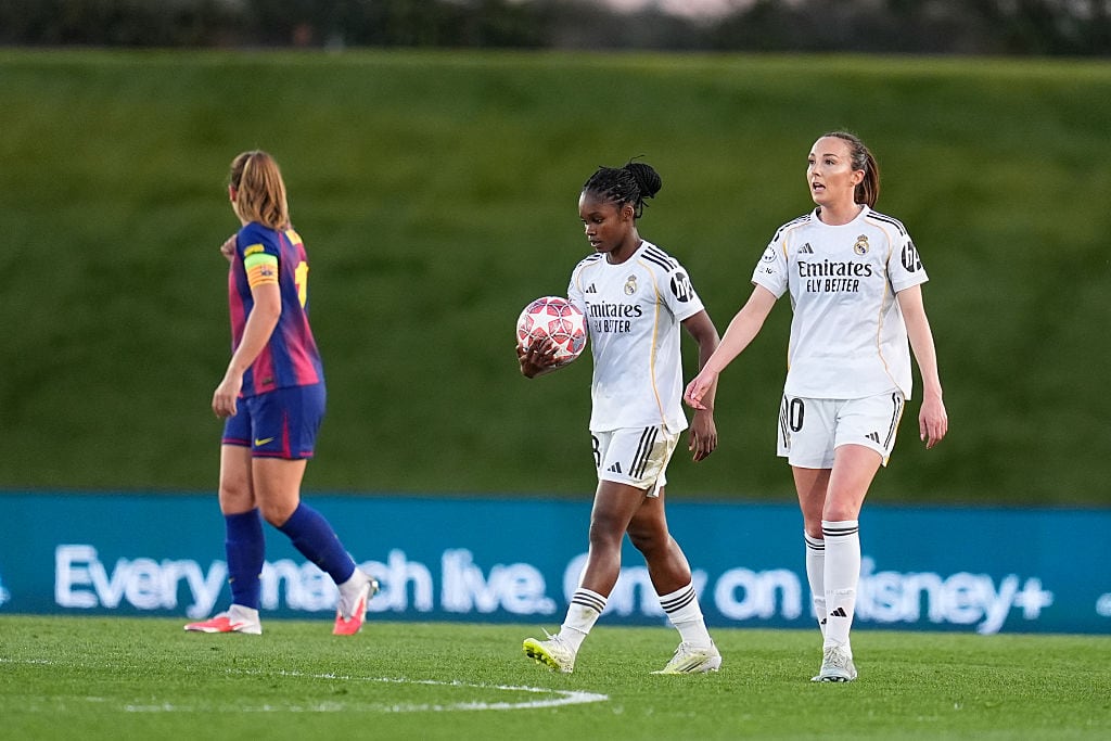 Linda Caicedo marcó dos golazos en el Real Madrid vs Barcelona por los cuartos de Champions femenina. (Photo By Dennis Agyeman/Europa Press via Getty Images)