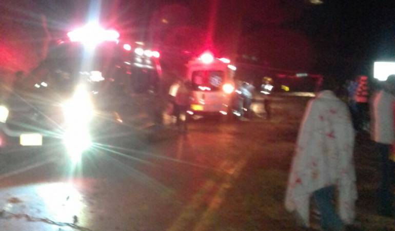 Accidente de tránsito en la vía Pamplona- Bucaramanga 