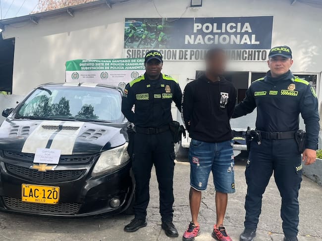 Capturado en Cali hombre que hirió a dos agentes de tránsito tras huir cuatro veces de un control. Foto: Policía.