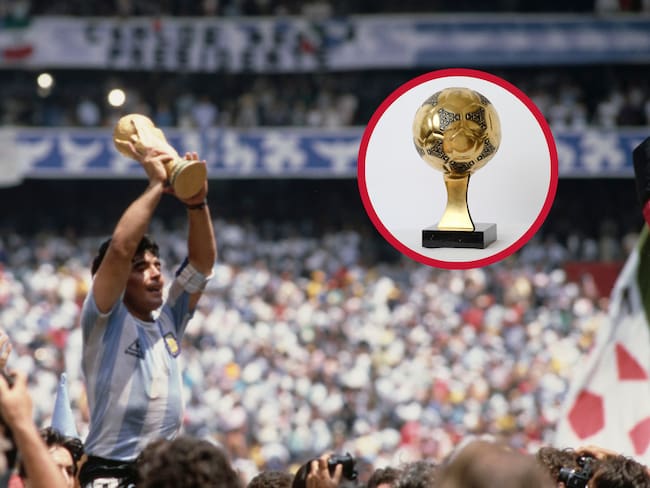 Subastarán el Balón de Oro de Maradona - Getty Images y archivo Aguttes