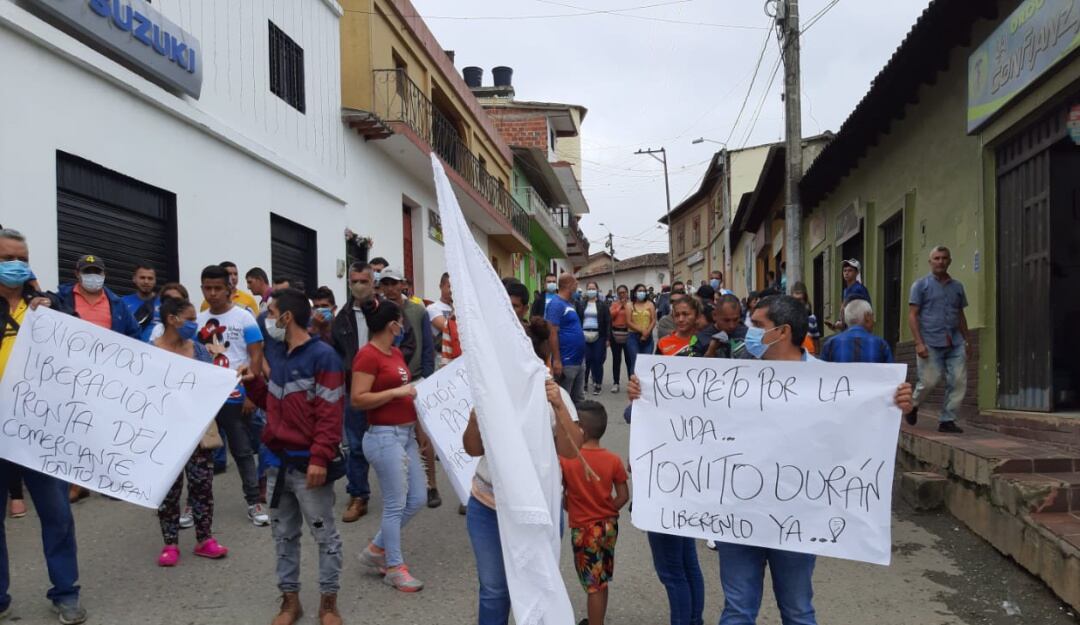 Protesta por secuestro en el Catatumbo 