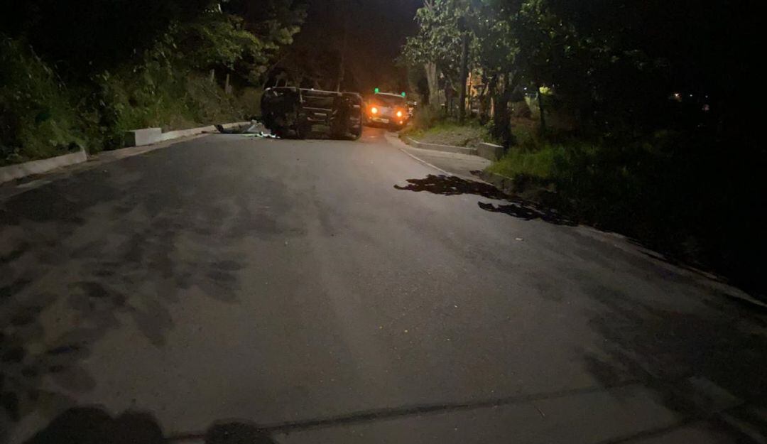 Accidente vía al Cañón del Combeima