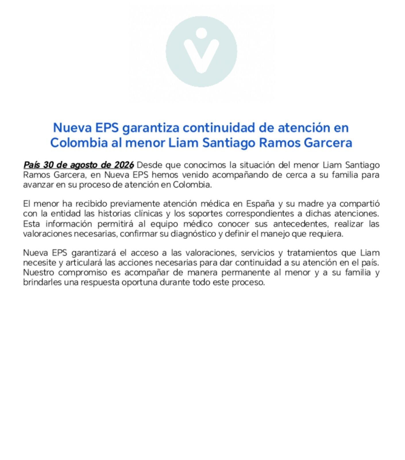 Nueva EPS también se comprometió con el cucuteño de ocho años que presenta distrofia muscular.