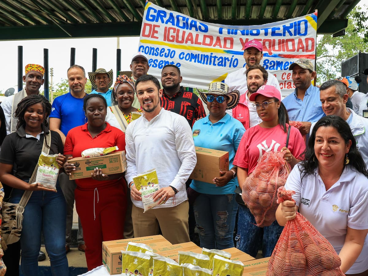 1.200 familias de San Basilio de Palenque recibieron alimentos en inicio de Caravana de la Igualdad