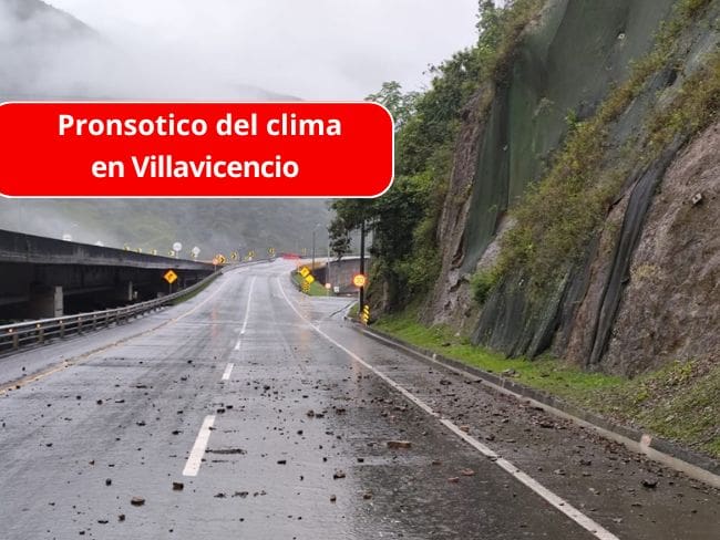 Pronostico del clima en Villavicencio según el Ideam: se esperan lluvias en la carretera