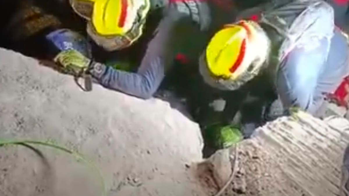 Bomberos Bogotá rescatan a un hombre con vida entre los escombros en Cali