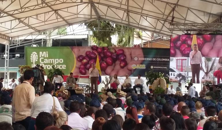 Presidente Juan Manuel Santos en Supía, Caldas