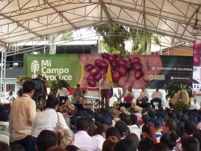 Presidente Juan Manuel Santos en Supía, Caldas