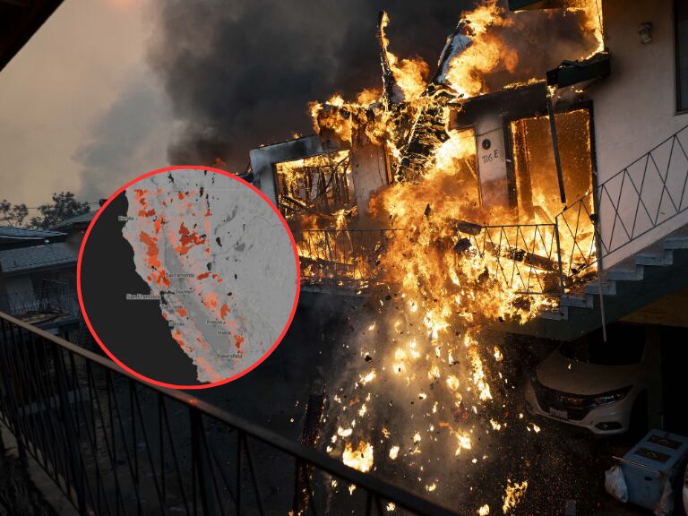 Incendios en California / Mapa de incendios en Estados Unidos (Getty Images)