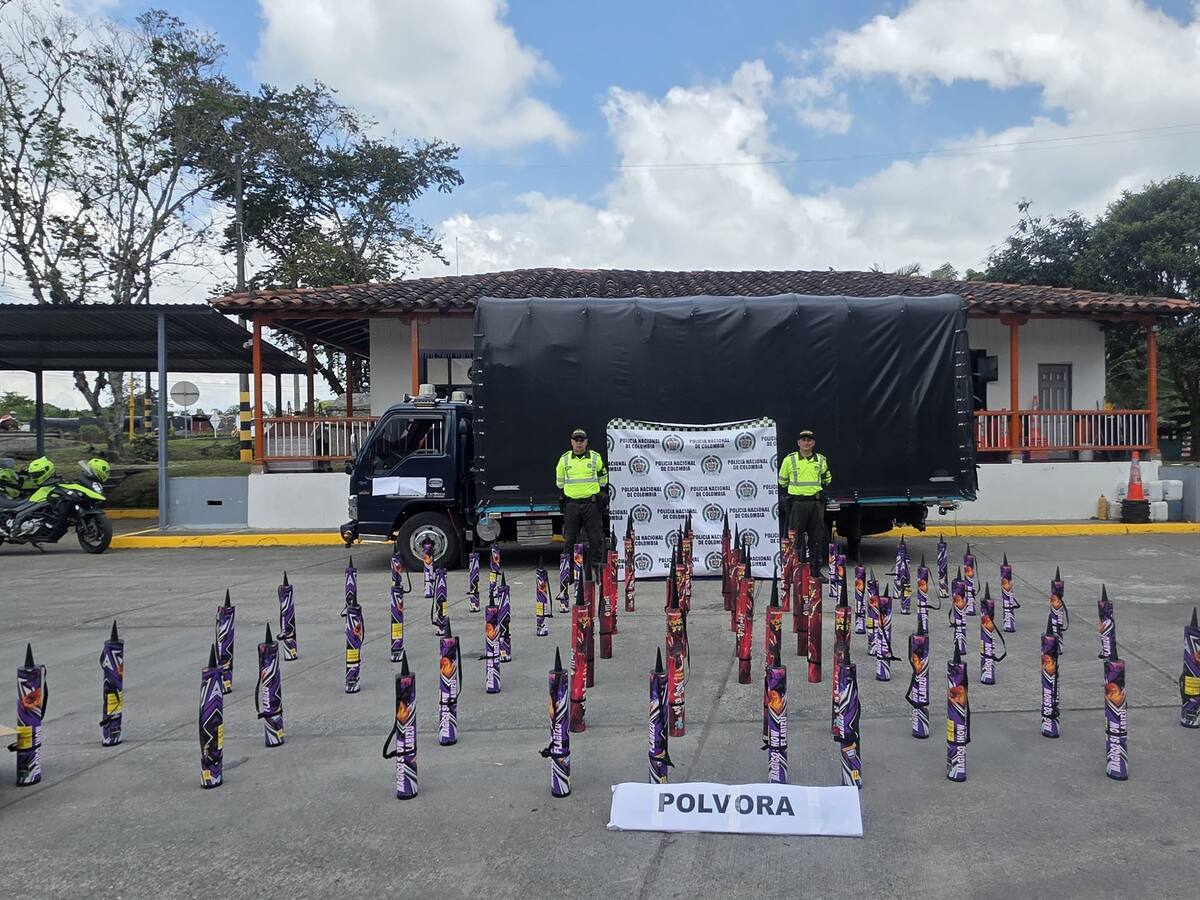 En la temporada decembrina ya van 50 kilos de pólvora incautados por la Policía en Quindío