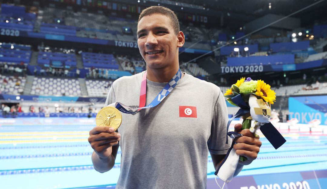 Ahmed Hafnaoui, campeón olímpico en los 400 metros libres 