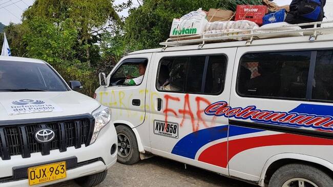 Comunidad del Catatumbo denuncia presencia de disidencia de las Farc. Foto: Defensoría del Pueblo
