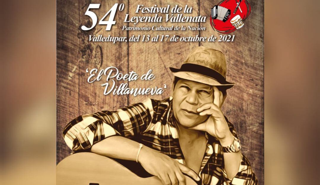 El afiche del Festival Vallenato, que inicia el 13 de octubre.
