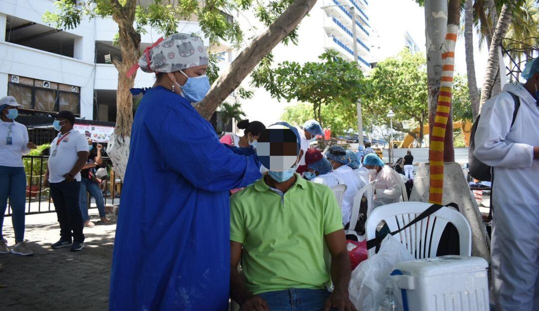 Tomas de muestras COVID-19. 