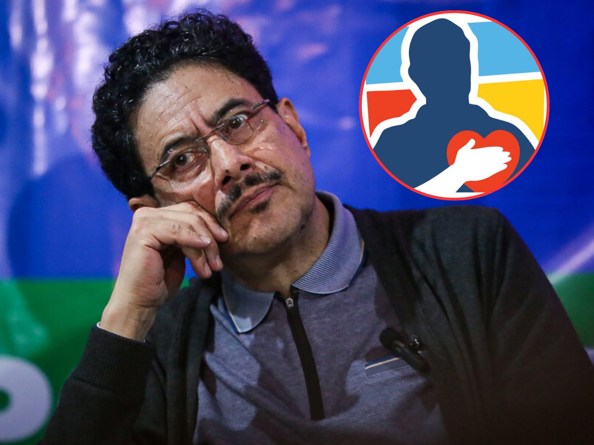 Iván Cepeda y logo del Centro Democrático. Fotos: Getty Images y Centro Democrático.