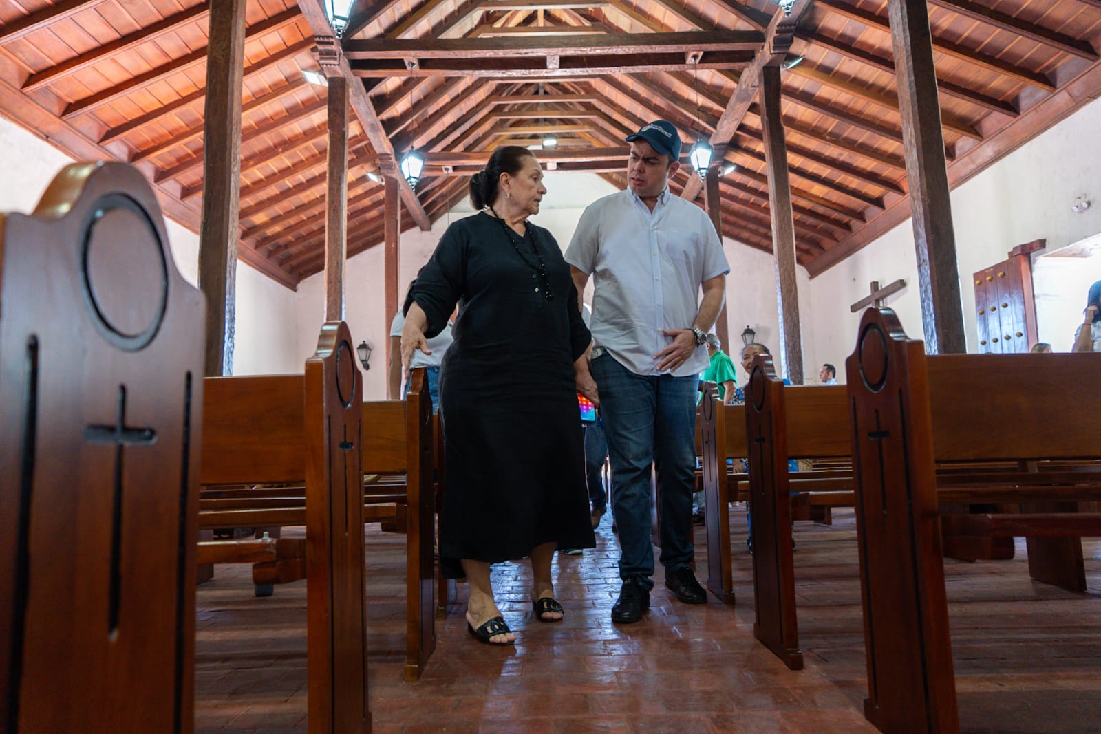 Cielo Gnecco y el gobernador del Cesar, Andrés Meza