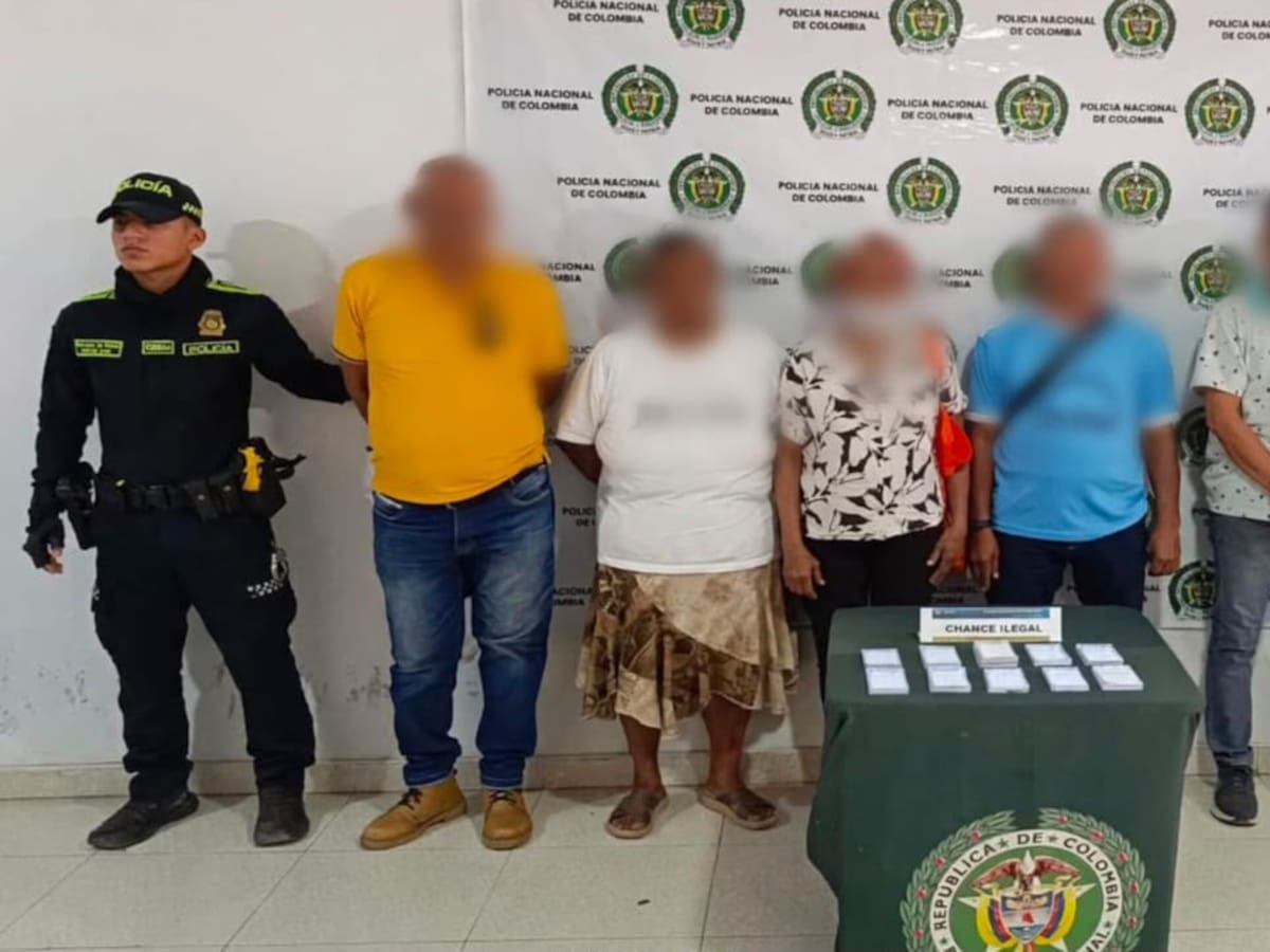 Cinco capturados por comercializar chance y boletería ilegal en Magangué