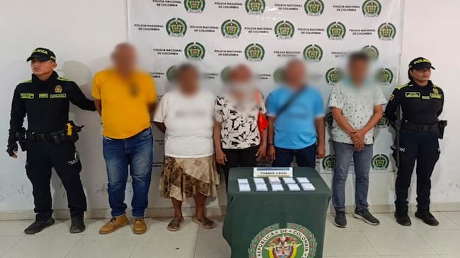 Capturados por chance ilegal. // Policía de Bolívar